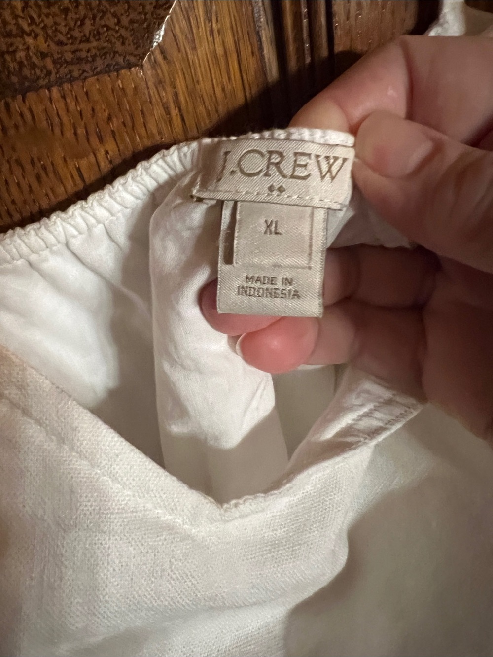 J Crew Factory White Linen Rayon Spaghetti Strap Lined Dress EUC Size XL - Picture 4 of 11